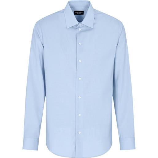 Emporio Armani camicia a maniche lunghe - blu