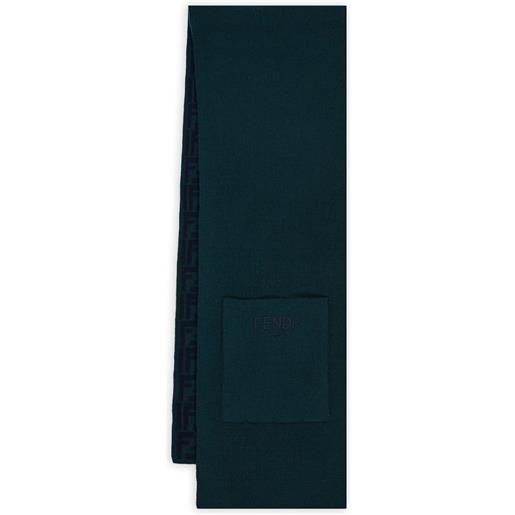 Fendi Kids fazzoletto da taschino con motivo ff - verde