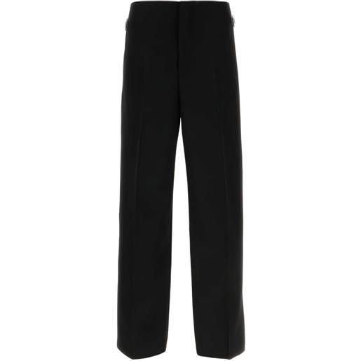 Alexander McQueen pantaloni in lana con fibbia - nero