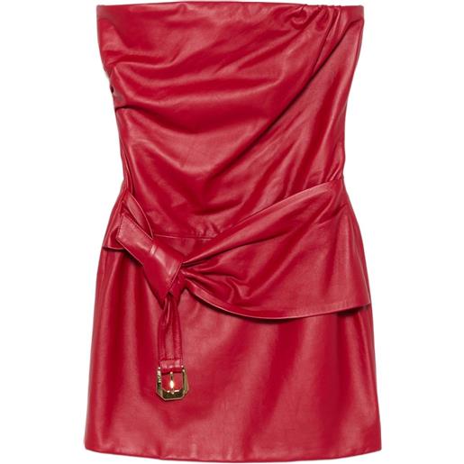 Versace abito corto senza spalline - rosso
