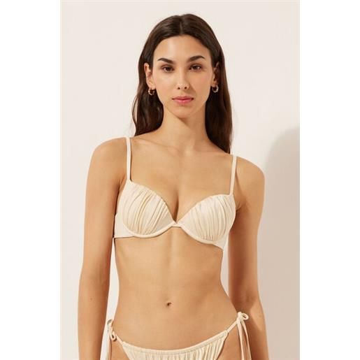 Calzedonia push up costume shiny satin naturale