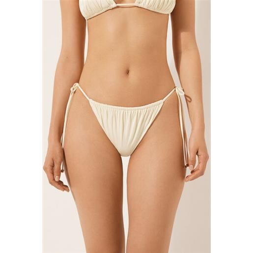 Calzedonia brasiliana lacci costume shiny satin avorio