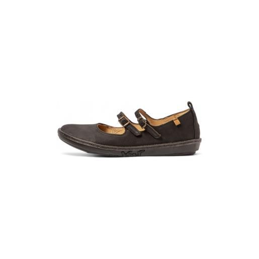 El Naturalista per donna. 253481101005_001 ballerine in pelle n5348 corallo nero [3181084], basso, fibbia, casual