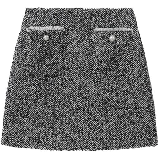 A BATHING APE® minigonna con motivo pied-de-poule - grigio