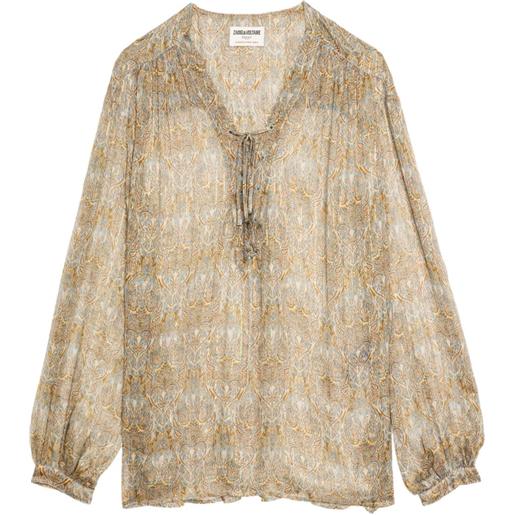 Zadig&Voltaire blusa tamela - marrone