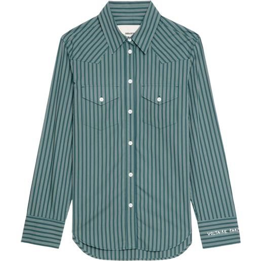 Zadig&Voltaire camicia a righe - verde