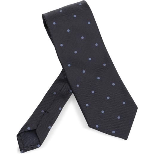 TOM FORD cravatta a pois navy - blu