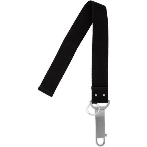 Rick Owens portachiavi con cinturino - nero