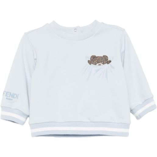 Fendi Kids felpa con stampa - blu