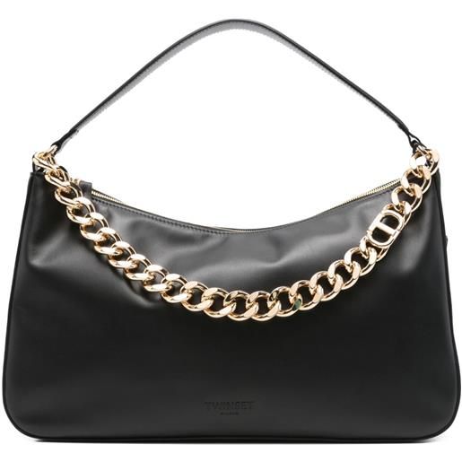 TWINSET borsa a spalla liliane con catena - nero