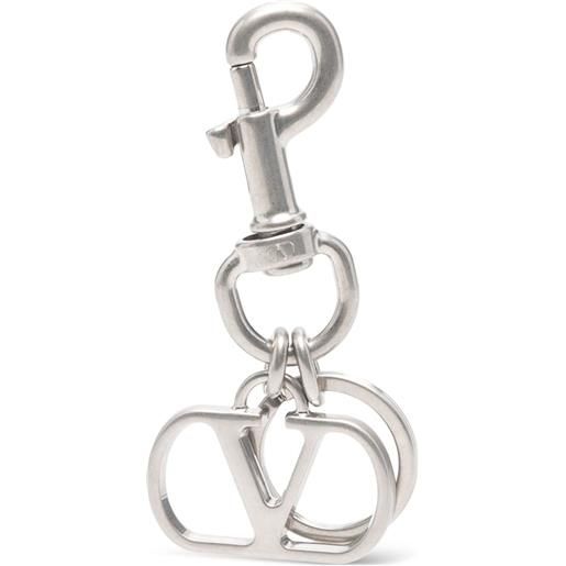 Valentino Garavani portachiavi vlogo signature - argento