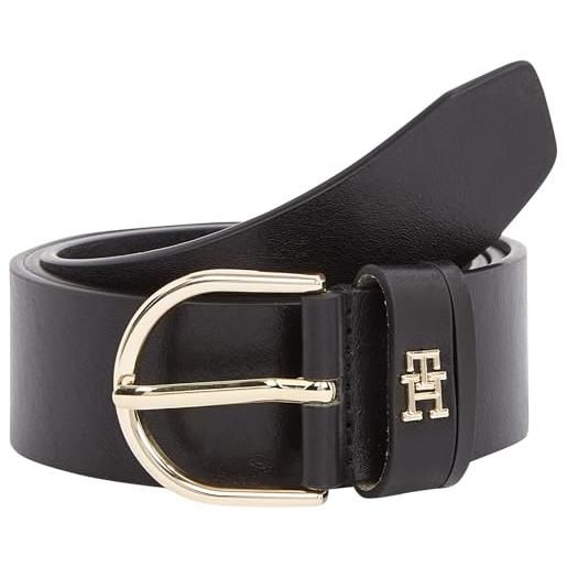 Tommy Hilfiger donna cintura essential effortless 3,5 con fibbia ad ardiglione, nero (black), 95 cm