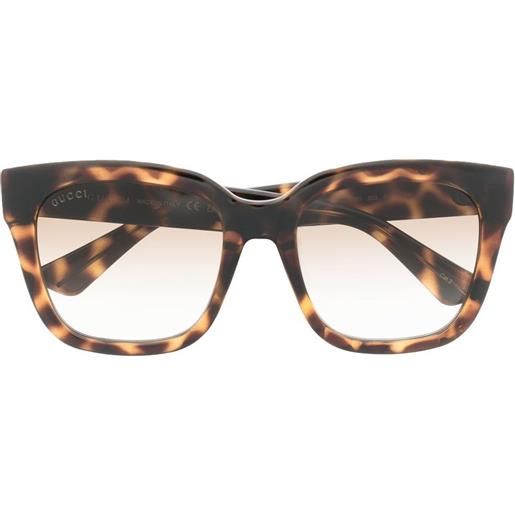 Gucci Eyewear occhiali da sole squadrati - marrone