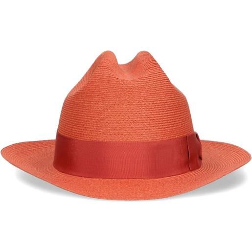 Borsalino cappello ennis con nastro - arancione