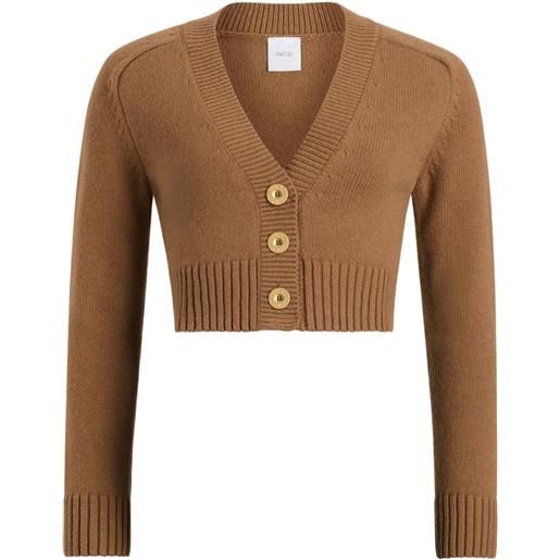 Patou cardigan con decorazione - marrone