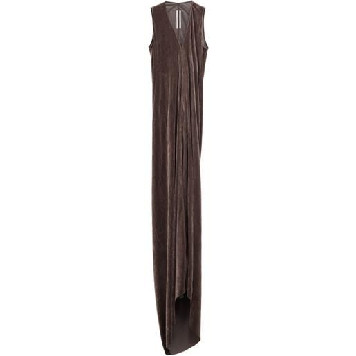 Rick Owens abito drappeggiato - marrone