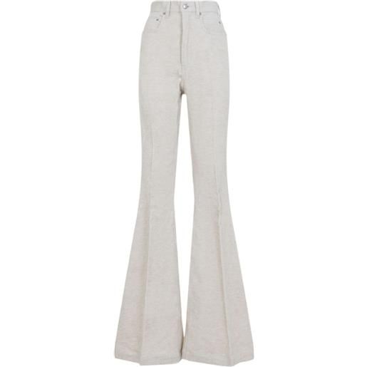 Rick Owens pantaloni a coste - bianco
