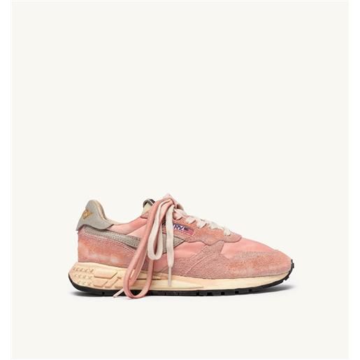 AUTRY sneakers reelwind super vintage nylon suede rosa