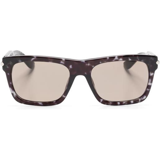 Alexander McQueen Eyewear occhiali da sole squadrati - nero