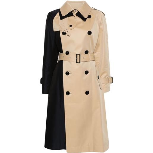 sacai trench bicolore - nero