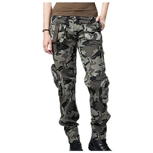 Worclub pantaloni militari da donna pantaloni tattici pantaloni mimetici da donna pantaloni cargo pantaloni da campeggio multifunzione all'aperto