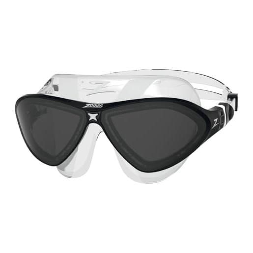 Zoggs horizon flex, swim mask goggles unisex-adult, clear/black/tint smoke