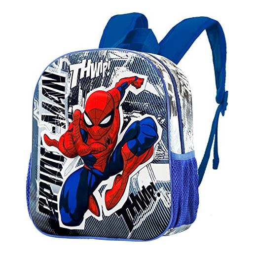 Marvel zaino 3d piccolo 26 x 31 cm, capacità 8.5 l, grigio jumping
