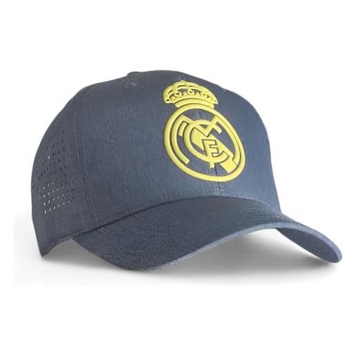 Real Madrid berretto blu acciaio con griglia adulto regolabile Real Madrid - cowboy/oro - 2019-2020
