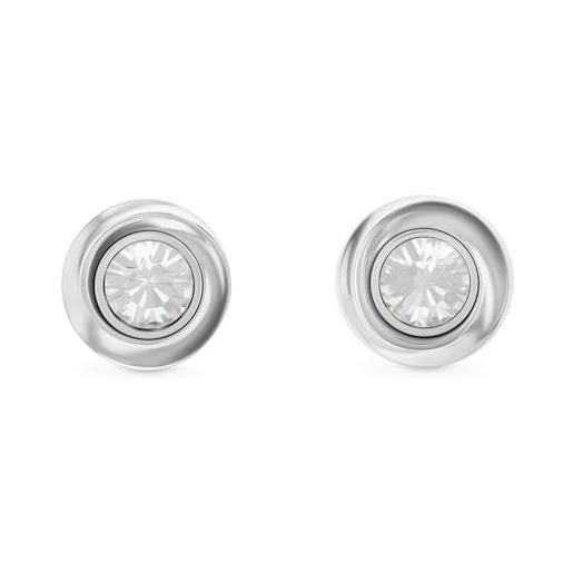 Calvin Klein orecchini a perno da donna collezione twisted bezel solitaire in acciaio inossidabile con cristalli - 35000771