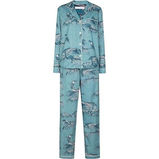 Desmond & Dempsey pigiama bocas - blu