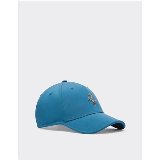 Ferrari baseball cap con cavallino rampante in metallo - cappellini blu pavone os
