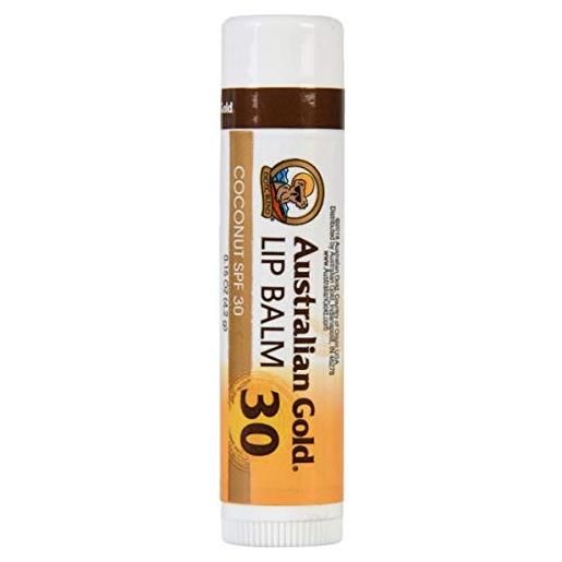 Australian Gold lipbalm stick spf 30, burrocacao (etichetta in lingua italiana non garantita)