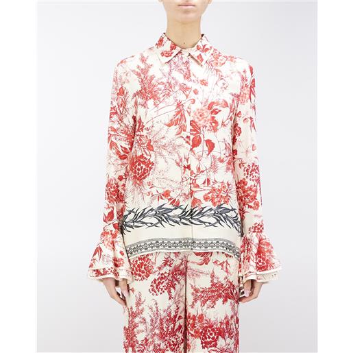 SIMONA CORSELLINI camicia in stampa flower ink