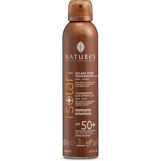 Natures nature's i. Solari solare spray trasparente bambini spf 50+ 200 ml