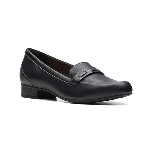 Scarpe da donna Loreleigh Rae in pelle nera, modello ballerina, slip on