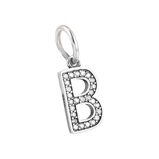 LES FOLIES DI PAOLA GRIECO charm lettera b iniziale nome in argento 925 - les folies per pandora