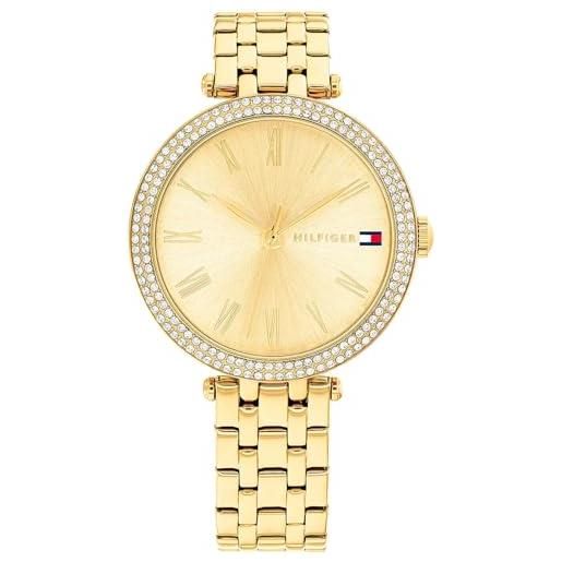 Tommy Hilfiger orologio con movimento al quarzo a tre lancette da donna con cinturino in acciaio inossidabile di colore dorato - 1782718, gold
