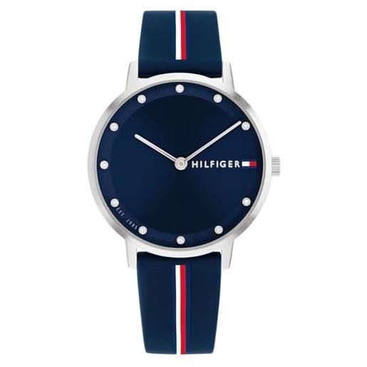 Tommy Hilfiger orologio con movimento al quarzo a due lancette da donna con cinturino in silicone blu - 1782736, blue