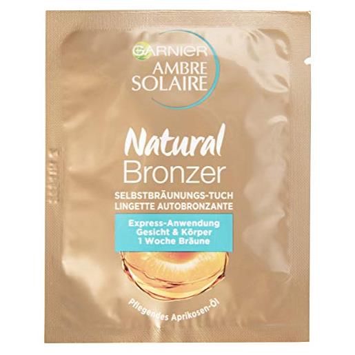 Garnier salviettine Garnier ambre solaire autoabbronzanti per viso natural bronzer, 1 pezzo