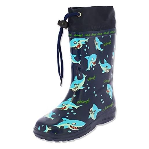Beck sharks, stivali di gomma bambini e ragazzi