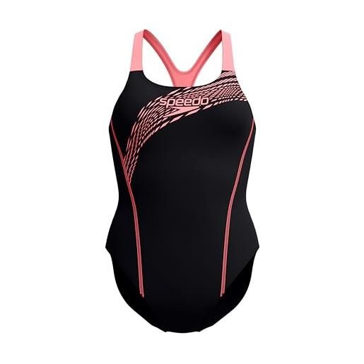 Speedo medley logo costume da bagno per donna, coral sands, 28