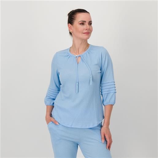 Denim & Co. denim & co blusa in maglia con lino