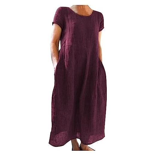 Generico vestiti larghi donna estivi estate sportivi prendisole swing taglie forti abiti maniche corte elegante abito da camicia casual e confortevole ritorno a casa curvy spiaggia classico