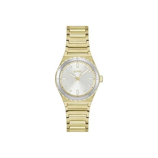 BOSS Montre Analogique À Quartz Pour Homme Avec Bracelet En Cuir Marron Clair - 1513331 - Bleu