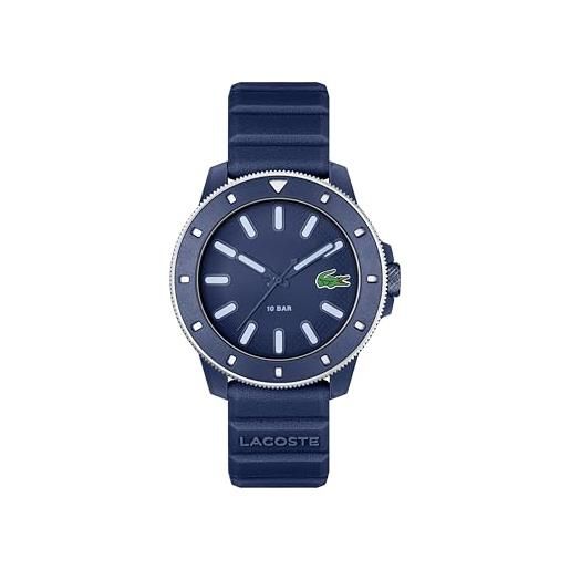 GUESS PHOENIX Orologio Uomo/Donna Con Quadrante Scheletrato, Cassa 44 Mm Navy, Cinturino In Silicone Blu, Multifunzione, Impermeabile 50m
