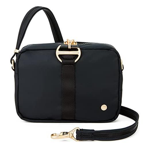 Pacsafe citysafe cx 3.2l anti theft square crossbody, quadrato, borsa a tracolla donna, schwarz, 3.2 liter