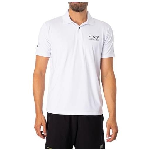 EA7 uomo polo ventus7, white, l