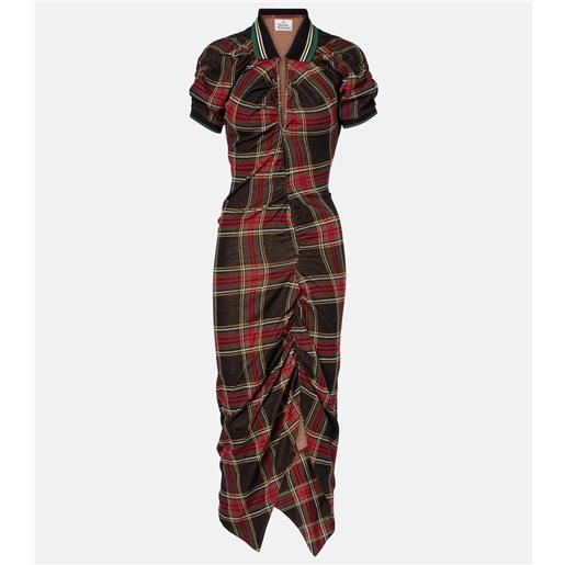 Vivienne Westwood abito midi pulling in cotone tartan