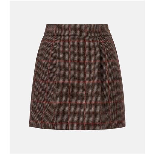 Chloe chloã© minigonna in lana vergine a quadri