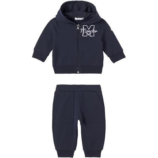 Moncler Enfant baby - tuta in pile di misto cotone